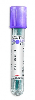 Пробирки Vacutest для гематологических исследований цельной крови