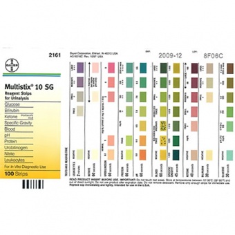 Тест-полоски Multistix 10 SG для анализаторов мочи серии CLINITEK
